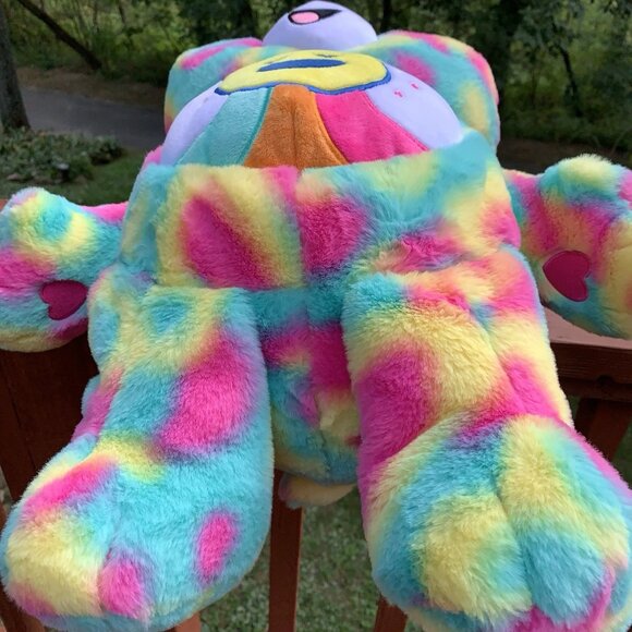 Care Bears Good Vibes Jumbo Plush Smiling Bear Rainbow 24" Soft Toy - Picture 15 of 15